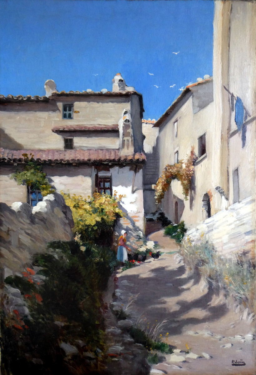 Paul Saïn (1853-1908) Rue de Village en Provence