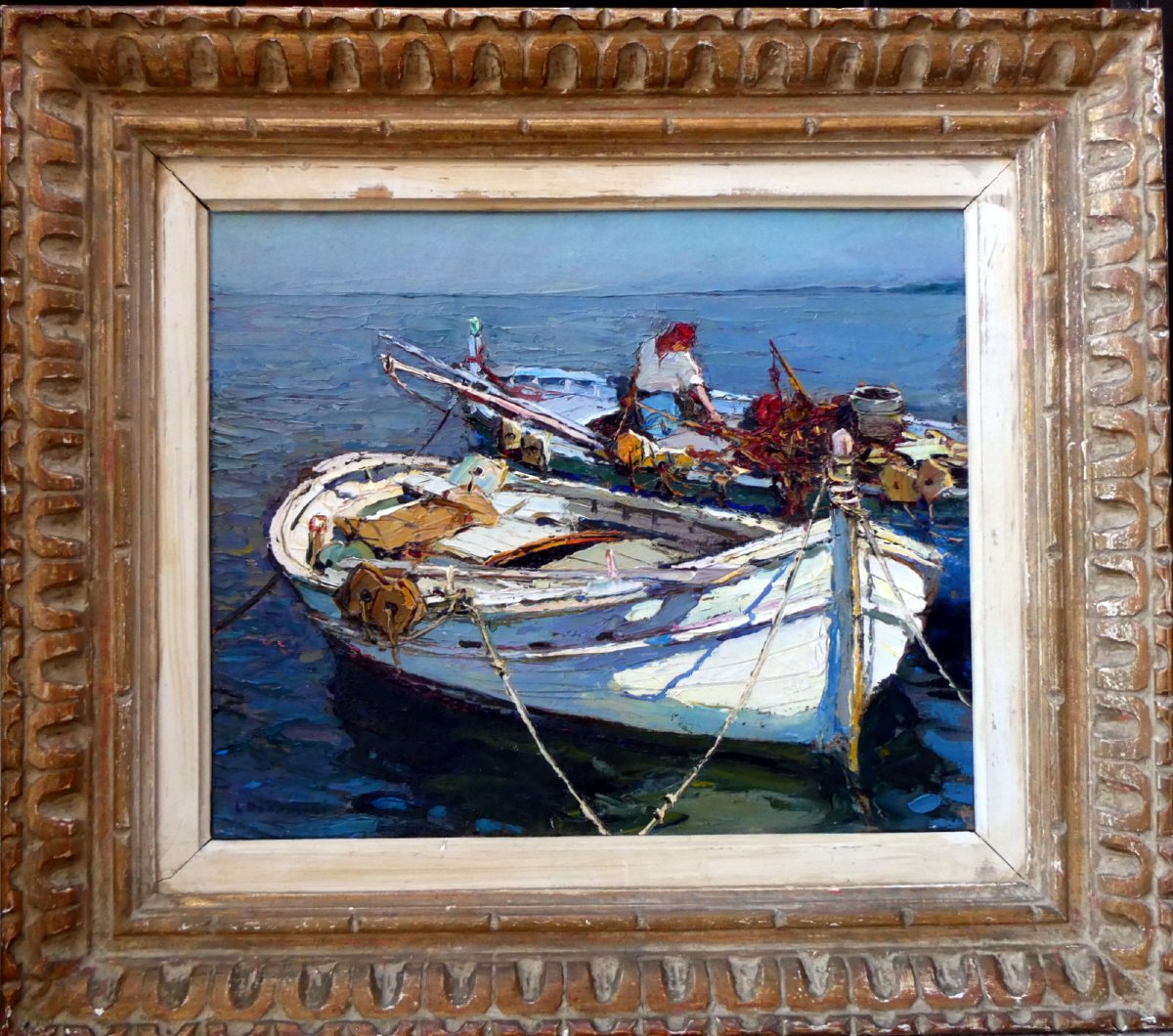 Louis Bonamici (1878–1966) Fishing Boats At Le Lavandou-photo-2