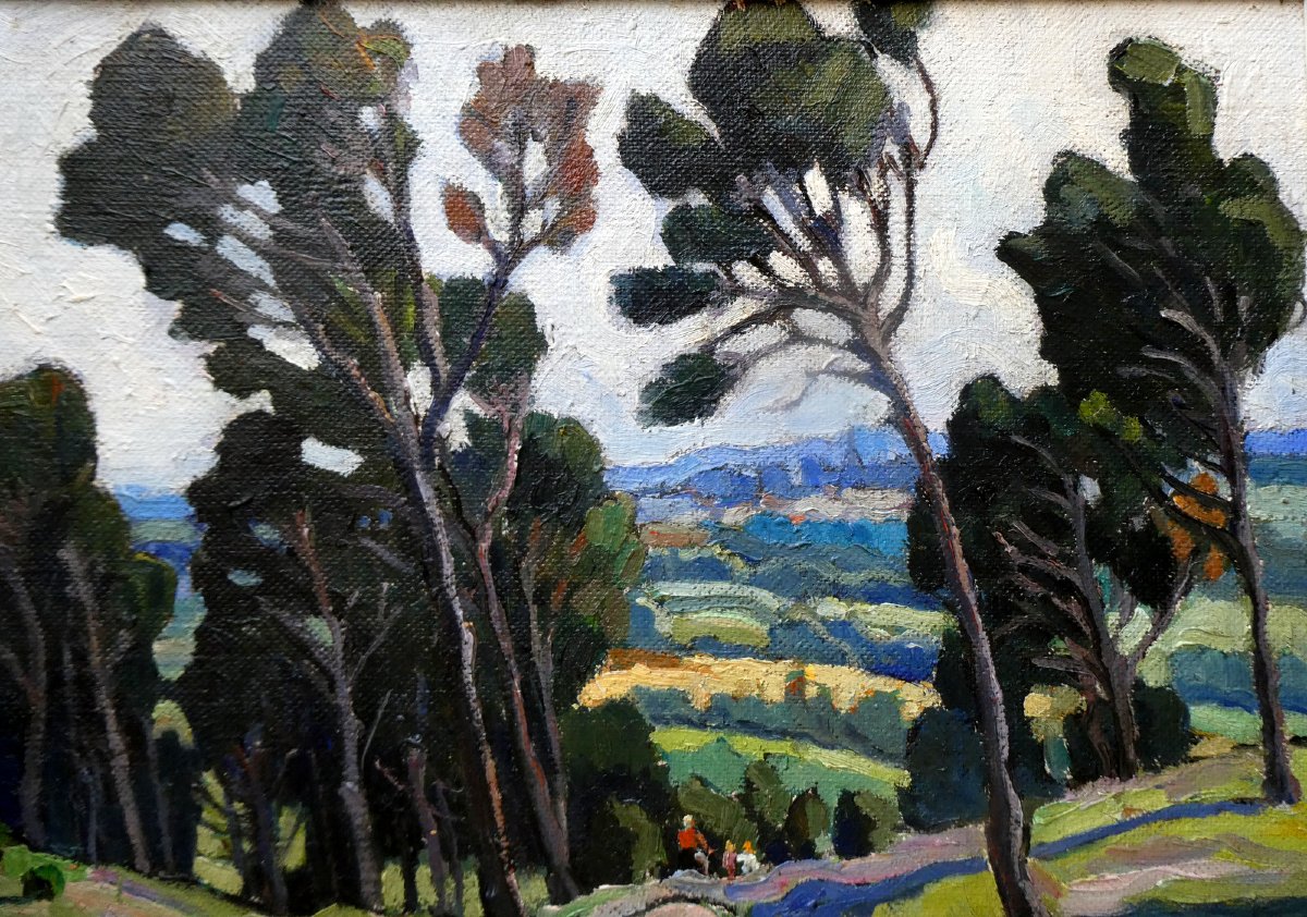 Louis Audibert (1880-1983) Paysage du Vaucluse à Vedène-photo-1