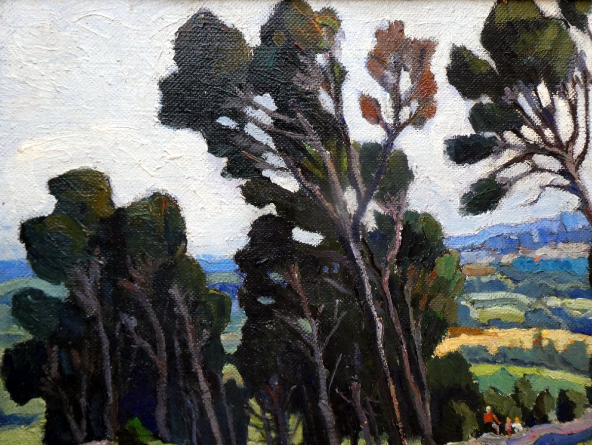 Louis Audibert (1880-1983) Paysage du Vaucluse à Vedène-photo-2