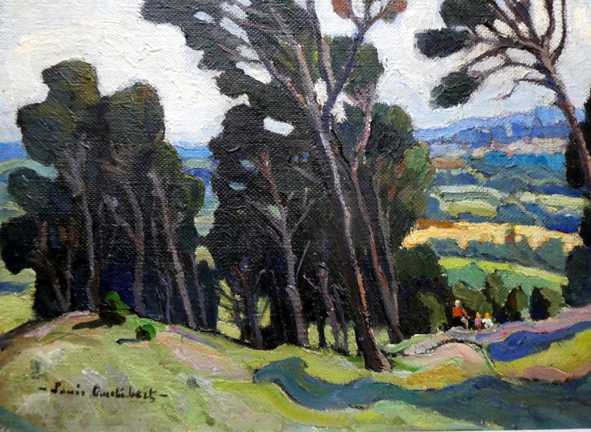 Louis Audibert (1880-1983) Paysage du Vaucluse à Vedène-photo-3