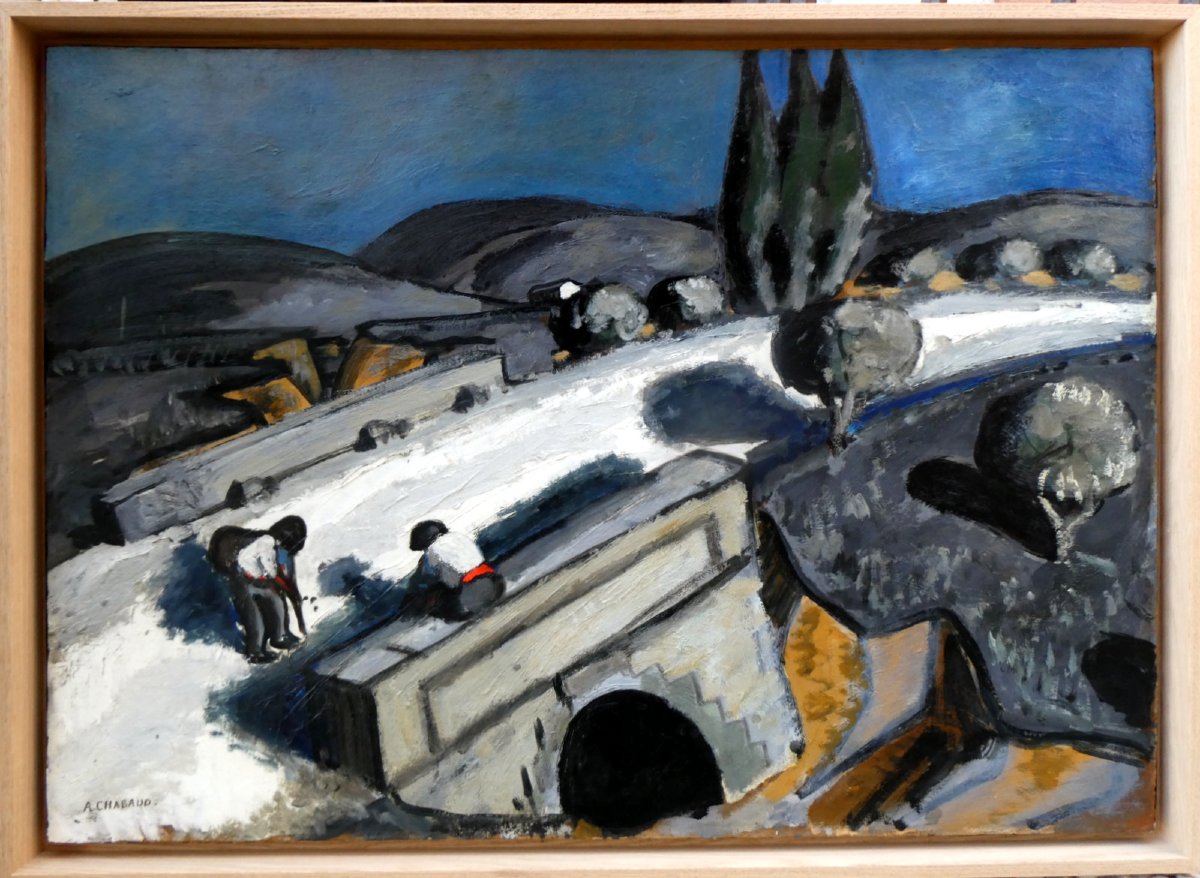 Auguste Chabaud (1882–1955) Travelers On A Bridge In The Alpilles-photo-2