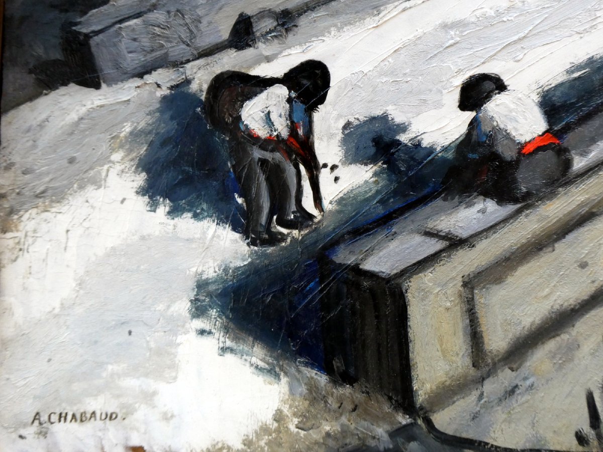 Auguste Chabaud (1882–1955) Travelers On A Bridge In The Alpilles-photo-3