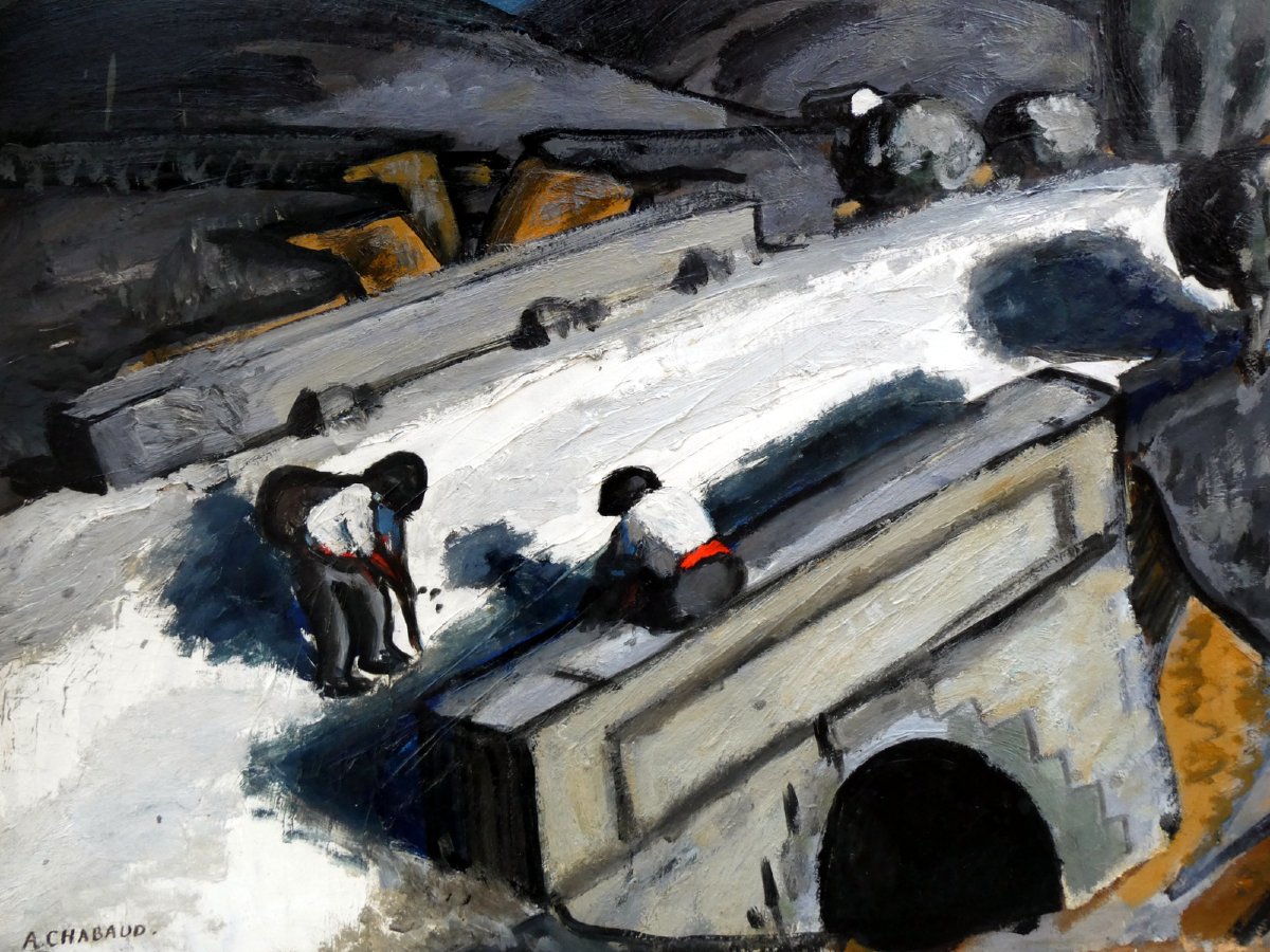 Auguste Chabaud (1882–1955) Travelers On A Bridge In The Alpilles-photo-4