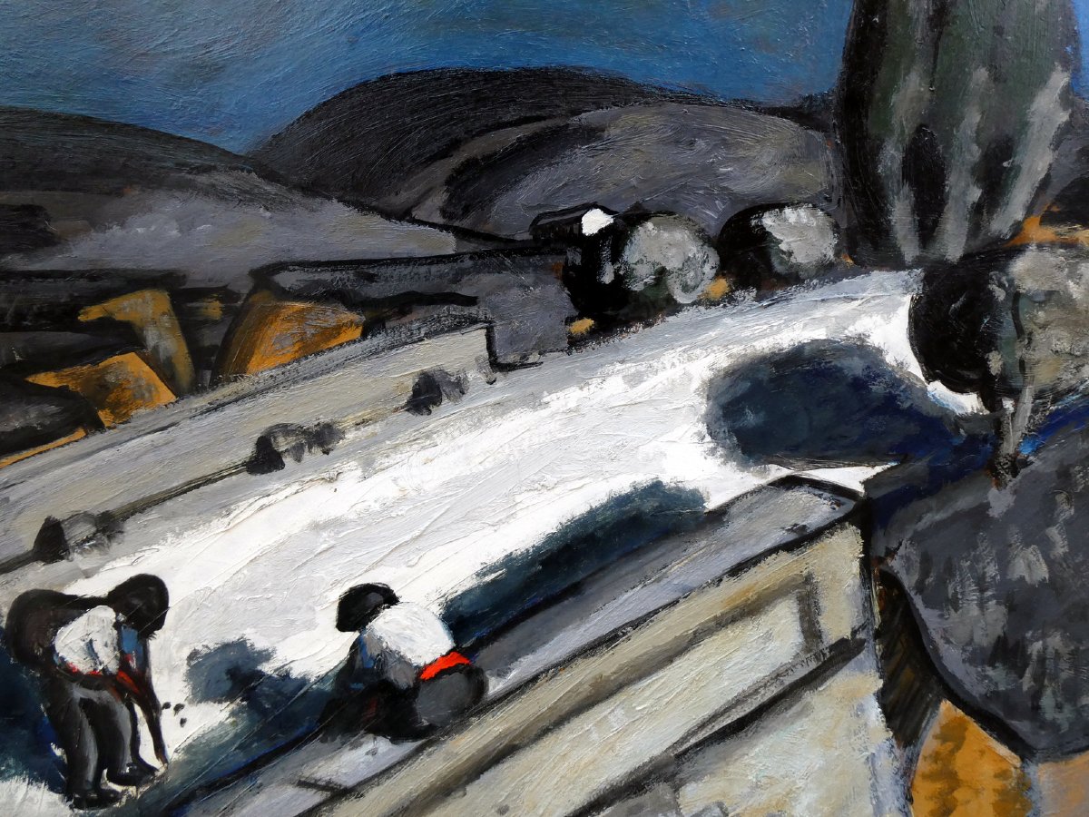 Auguste Chabaud (1882–1955) Travelers On A Bridge In The Alpilles-photo-2