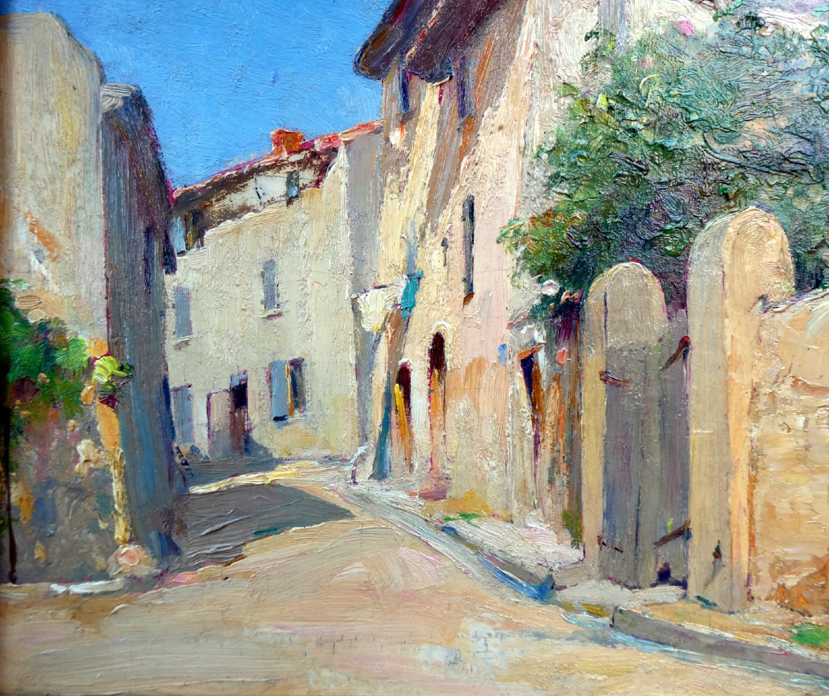 Michel Fronti (1862-1936) Vieille rue à Chateau-Gombert - Place Messine-photo-4