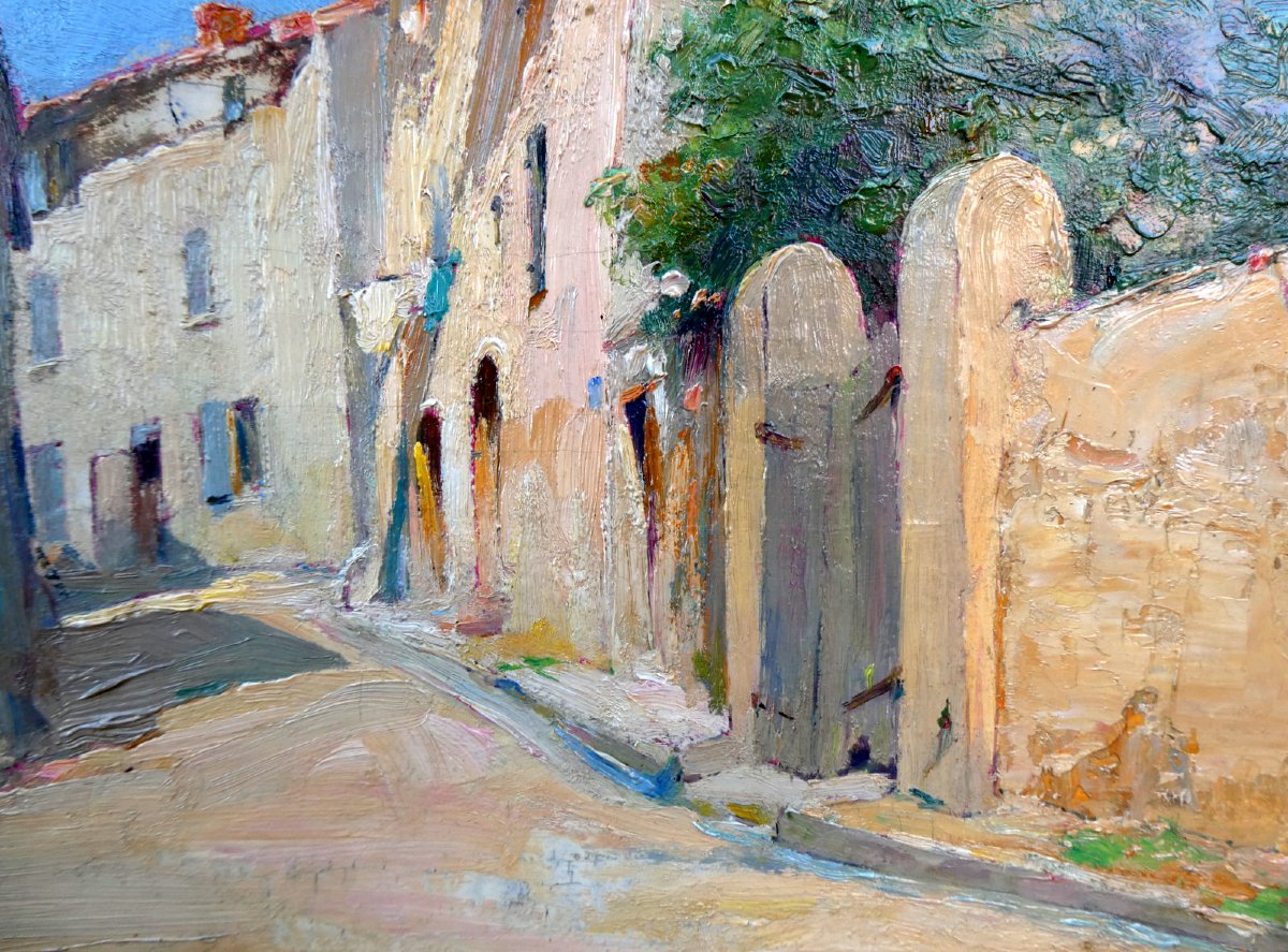 Michel Fronti (1862-1936) Vieille rue à Chateau-Gombert - Place Messine-photo-1