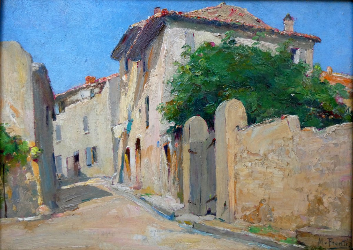 Michel Fronti (1862-1936) Vieille rue à Chateau-Gombert - Place Messine-photo-2
