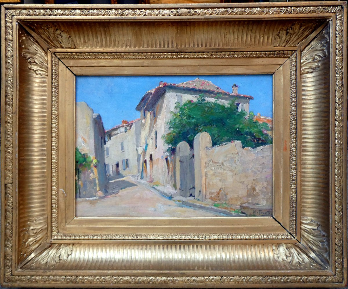 Michel Fronti (1862-1936) Vieille rue à Chateau-Gombert - Place Messine-photo-6