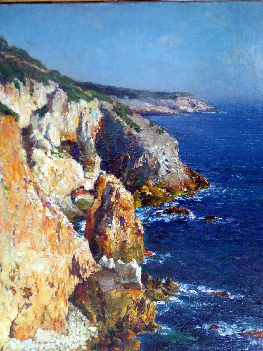 Jean-baptiste Olive (1848–1936) Seaside In The Var-photo-4