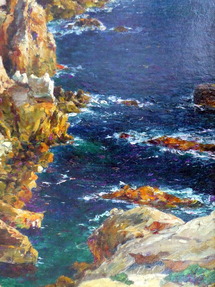 Jean-baptiste Olive (1848–1936) Seaside In The Var-photo-3