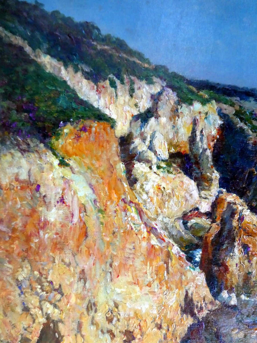 Jean-baptiste Olive (1848–1936) Seaside In The Var-photo-4