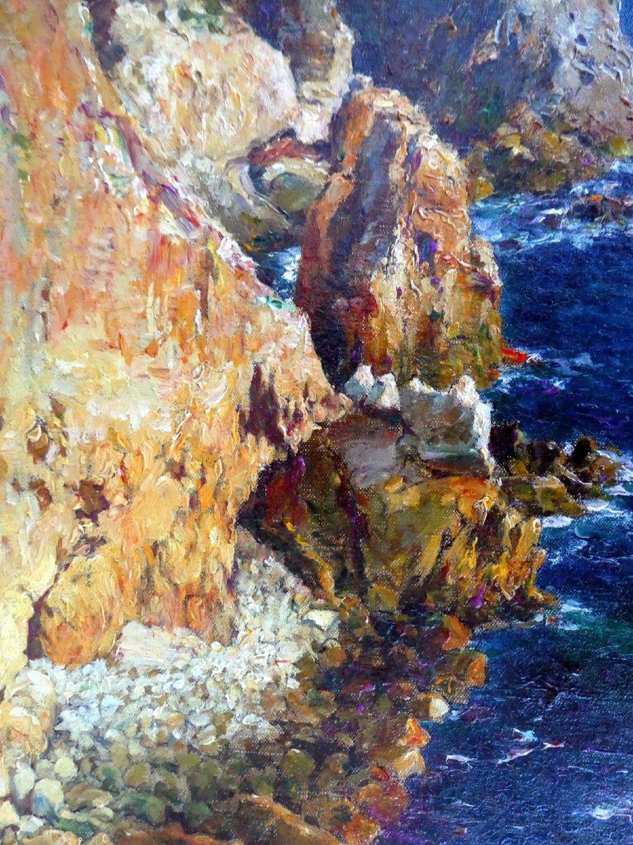 Jean-baptiste Olive (1848–1936) Seaside In The Var-photo-6