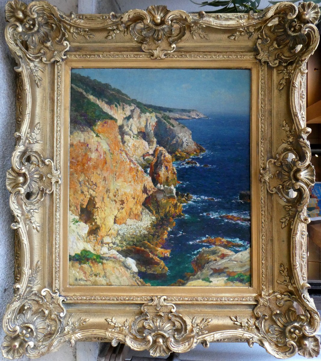 Jean-baptiste Olive (1848–1936) Seaside In The Var-photo-7