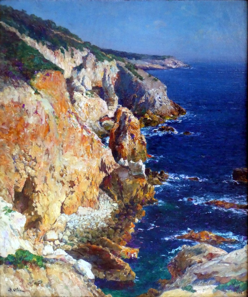 Jean-baptiste Olive (1848–1936) Seaside In The Var