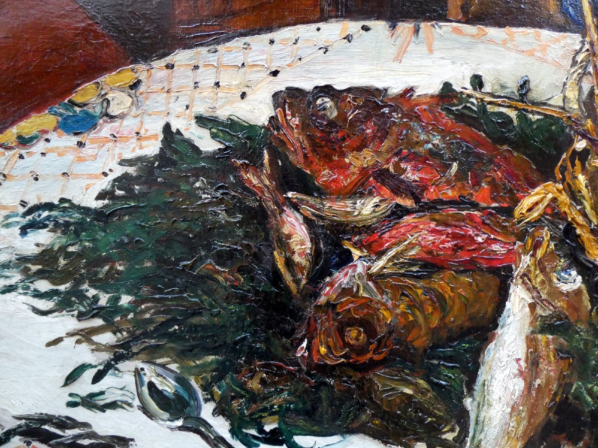 Marcel Leprin (1891–1933) Still Life With Fish From La Bouillabaisse -photo-1