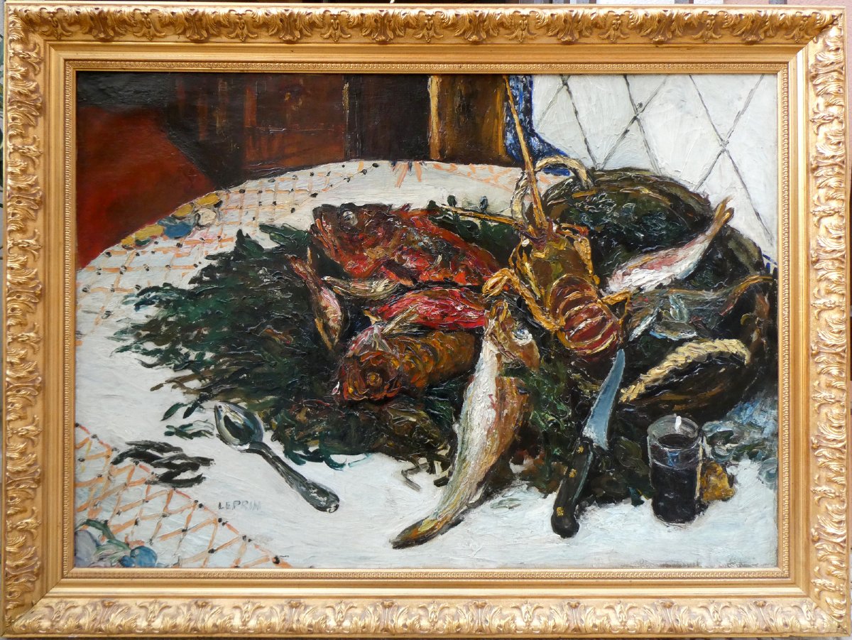 Marcel Leprin (1891–1933) Still Life With Fish From La Bouillabaisse -photo-7
