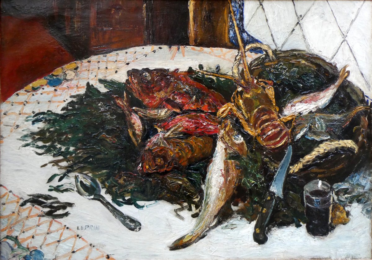 Marcel Leprin (1891–1933) Still Life With Fish From La Bouillabaisse 