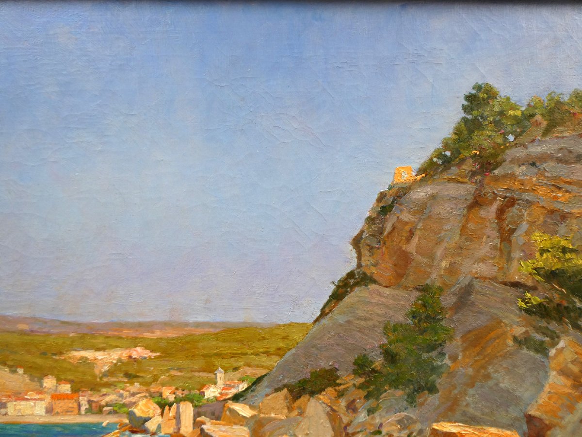 Edouard Crémieux (1856-1944) Sous le Chateau de Cassis-photo-1