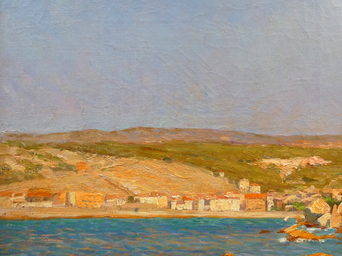 Edouard Crémieux (1856-1944) Sous le Chateau de Cassis-photo-6