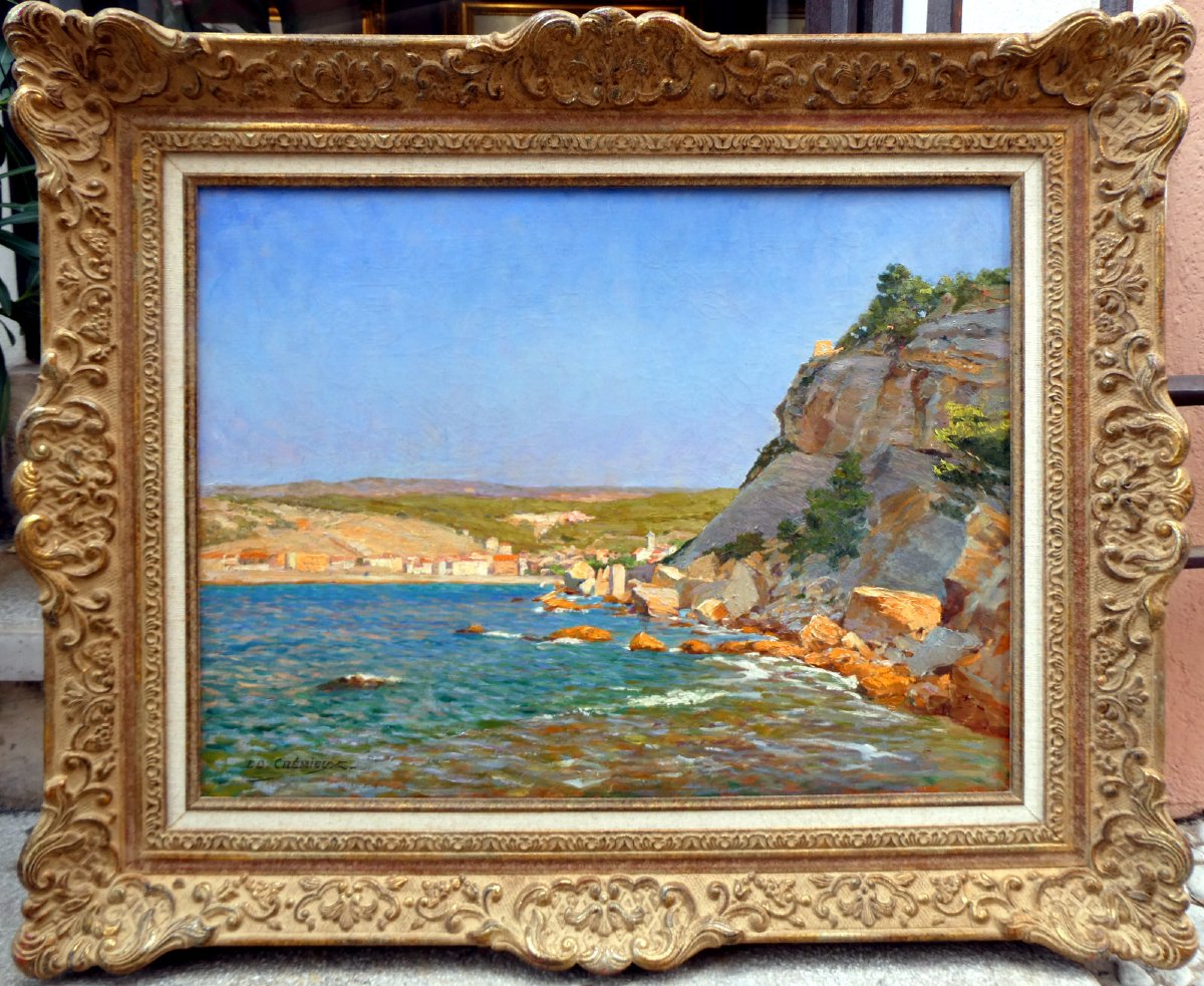 Edouard Crémieux (1856-1944) Sous le Chateau de Cassis-photo-7