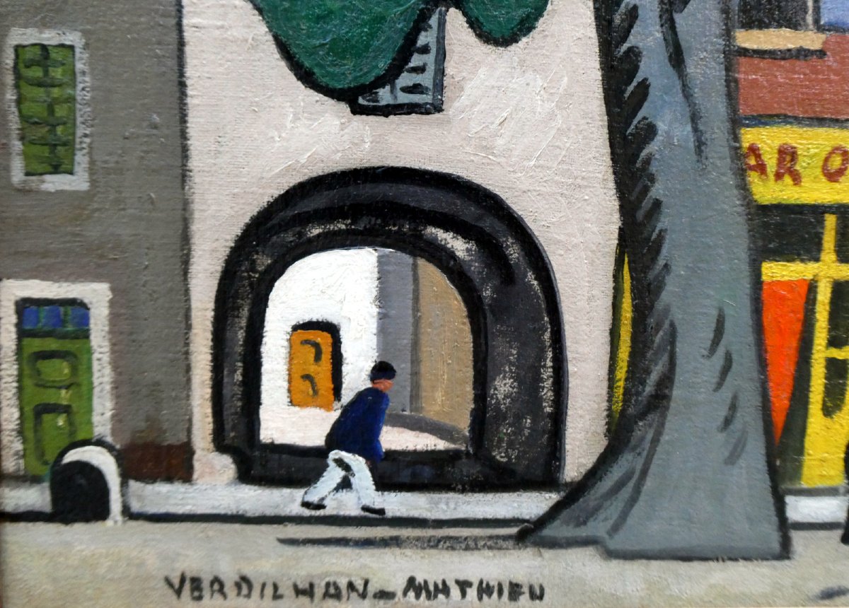 Louis Mathieu Verdilhan (1875-1928) Place de village animée-photo-1