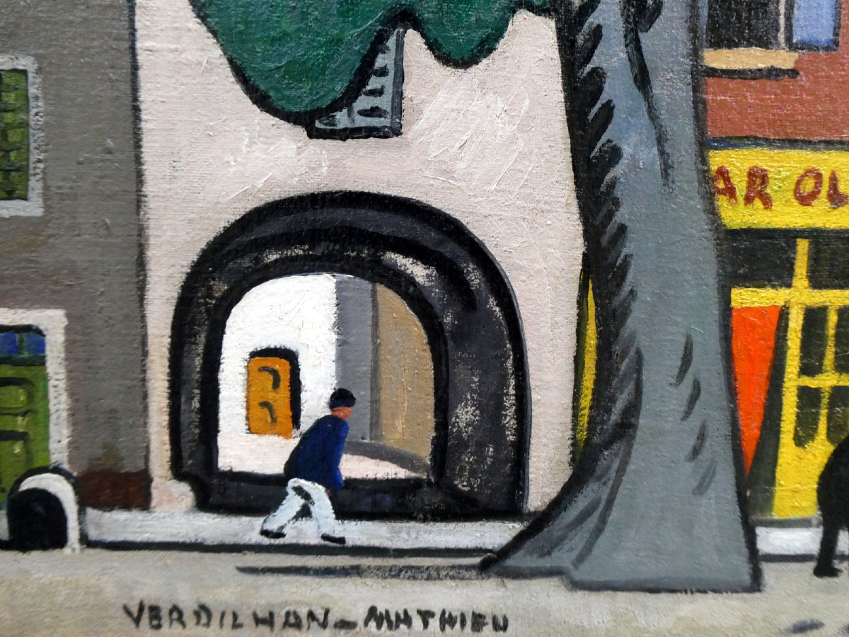 Louis Mathieu Verdilhan (1875-1928) Place de village animée-photo-4