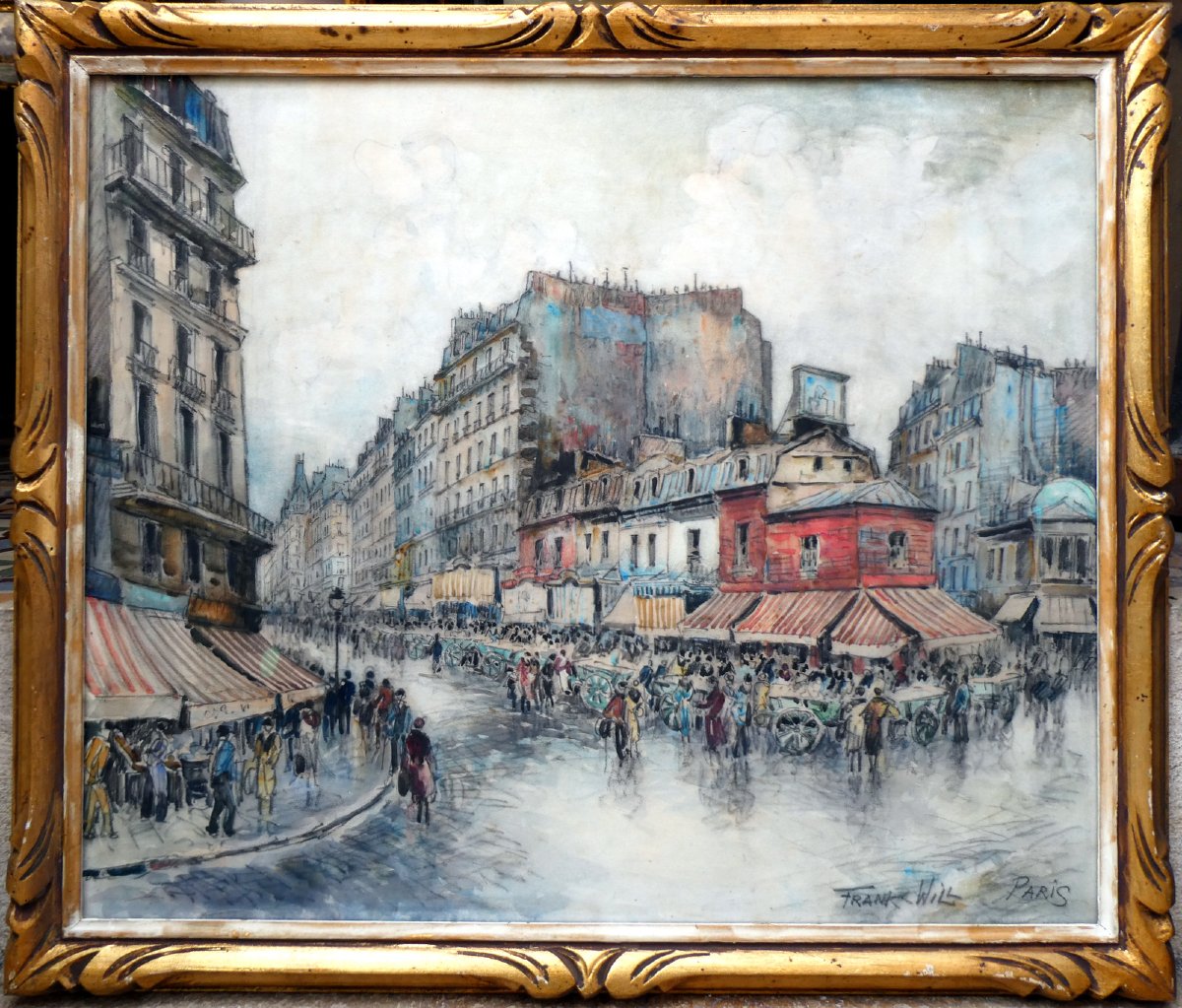 Frank-will (1900–1950) Market In Paris-photo-2