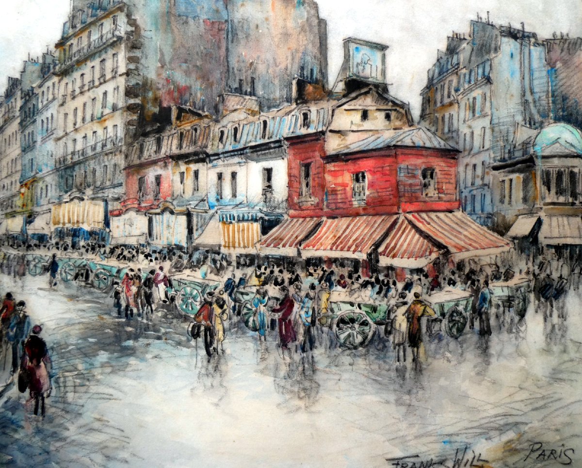 Frank-will (1900–1950) Market In Paris-photo-4