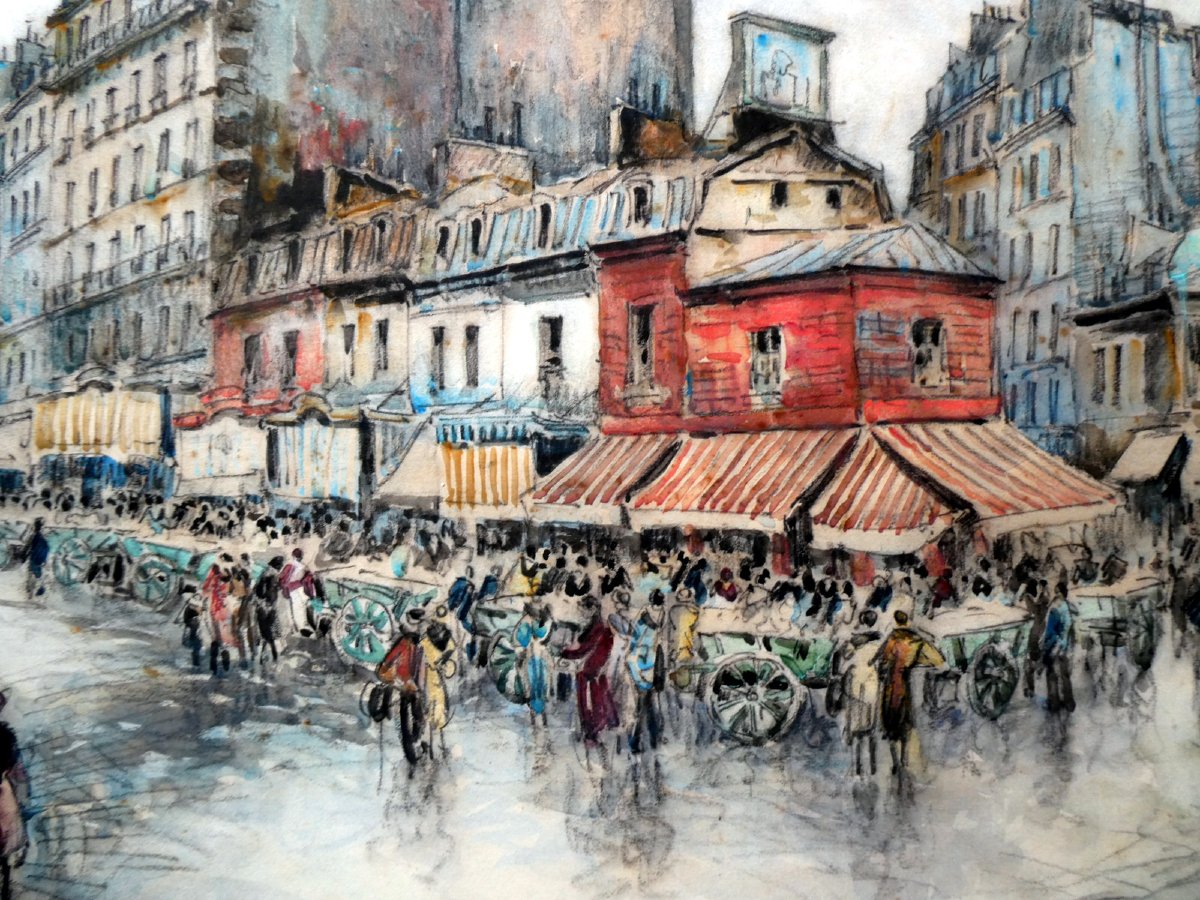 Frank-will (1900–1950) Market In Paris-photo-1