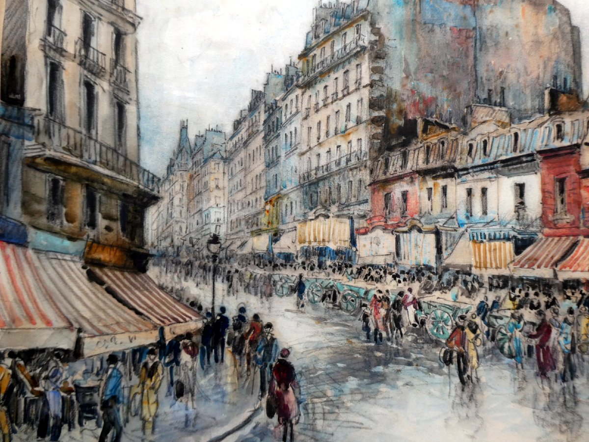 Frank-will (1900–1950) Market In Paris-photo-2