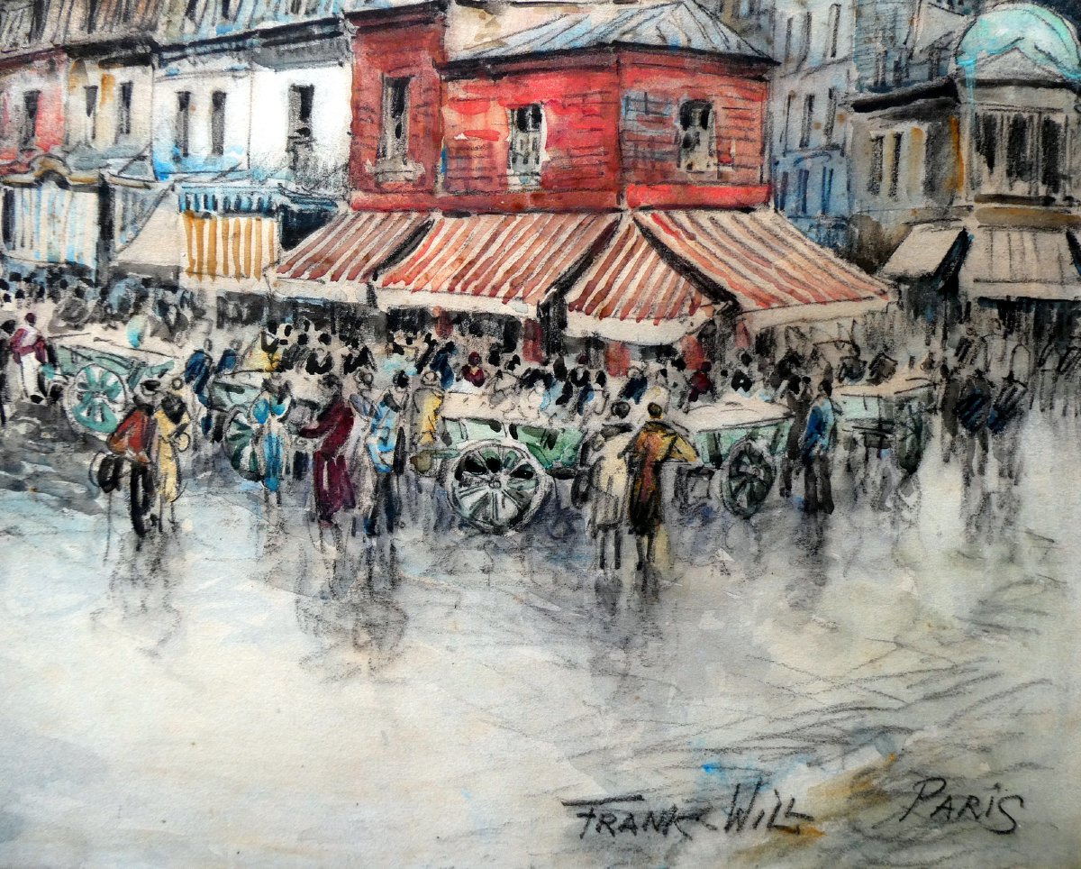 Frank-will (1900–1950) Market In Paris-photo-3