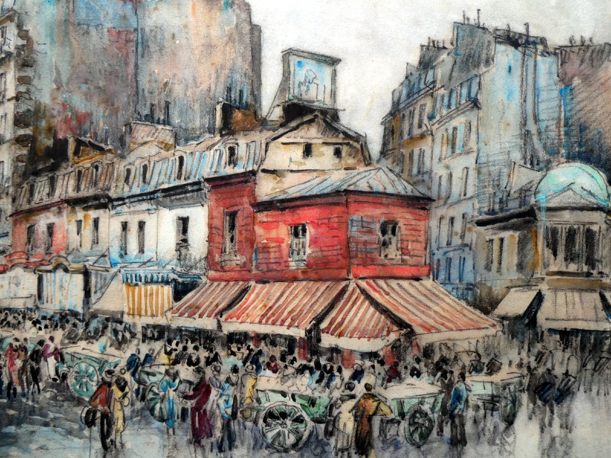 Frank-will (1900–1950) Market In Paris-photo-4