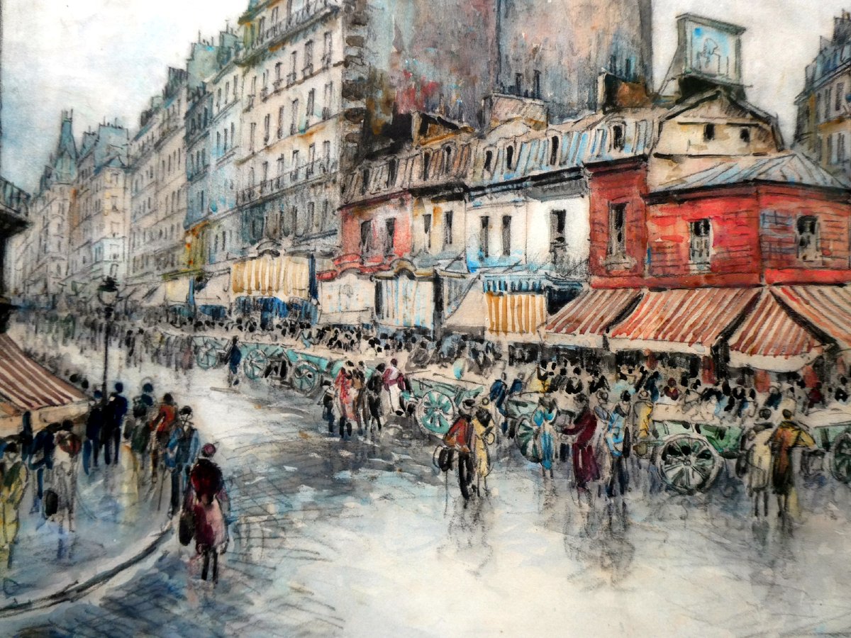 Frank-will (1900–1950) Market In Paris-photo-6