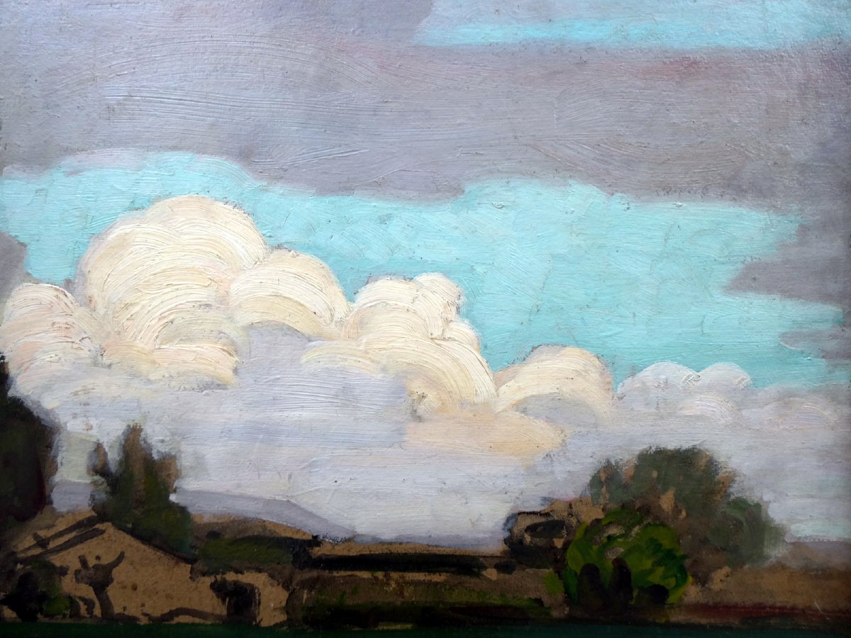 Alfred Lesbros (1873–1940) Landscape With Poplars-photo-5