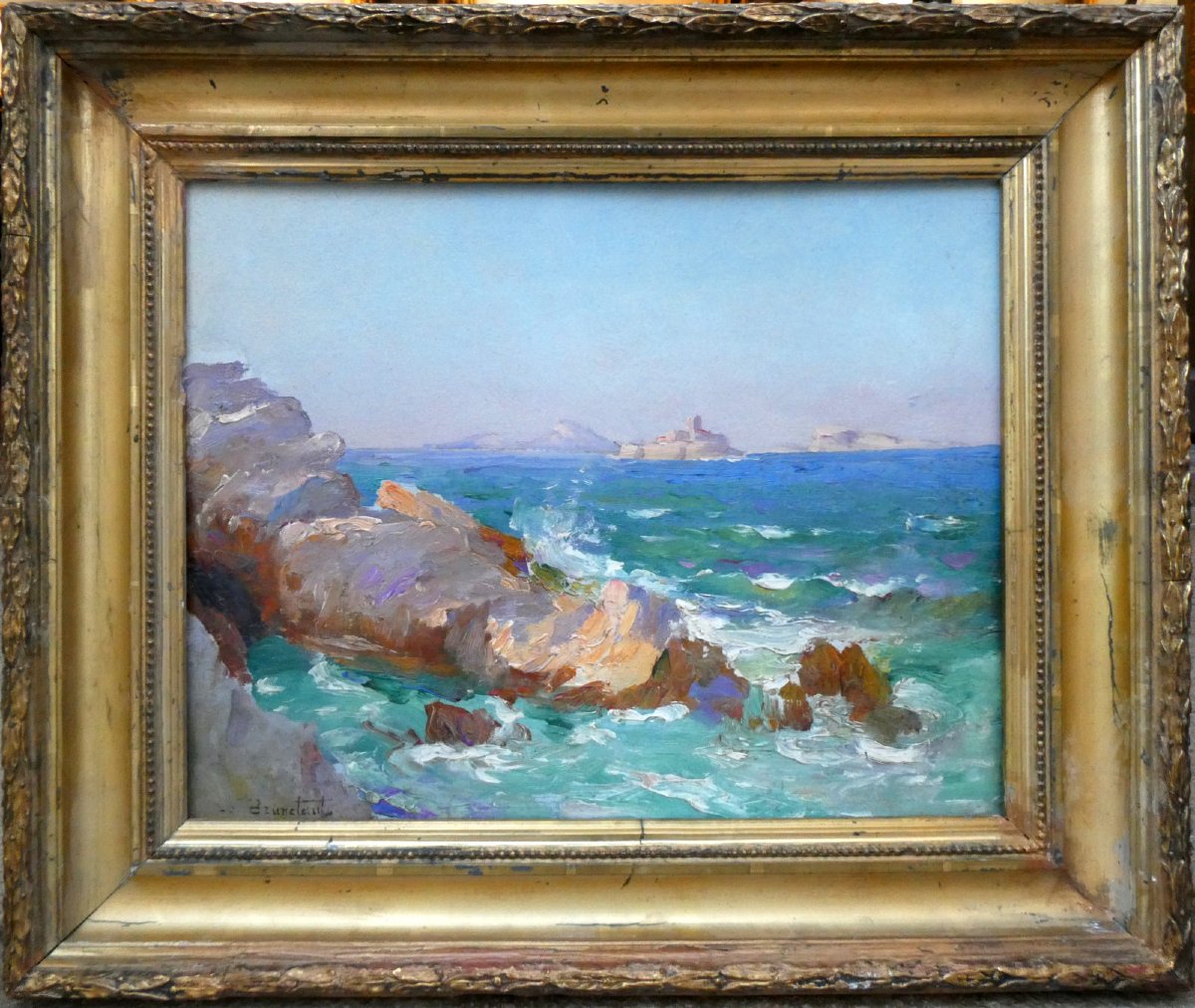 Jules Brunetaut (1871–1957) Seaside In Marseille-photo-2