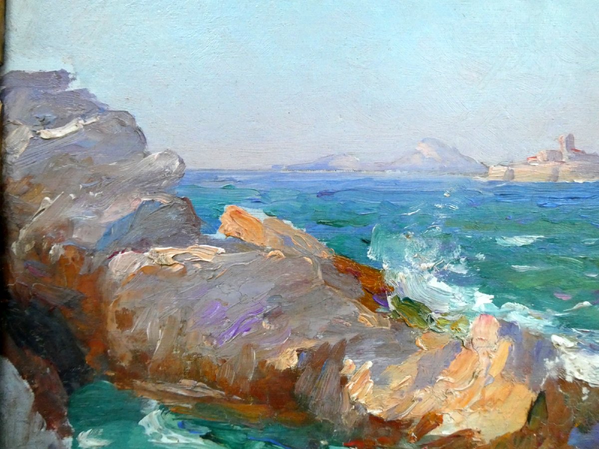 Jules Brunetaut (1871–1957) Seaside In Marseille-photo-4
