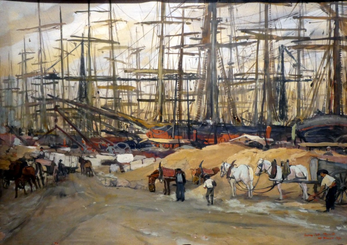 August Eduard Wenzel (1895-1971) Travaux sur le Vieux Port de Marseille-photo-7