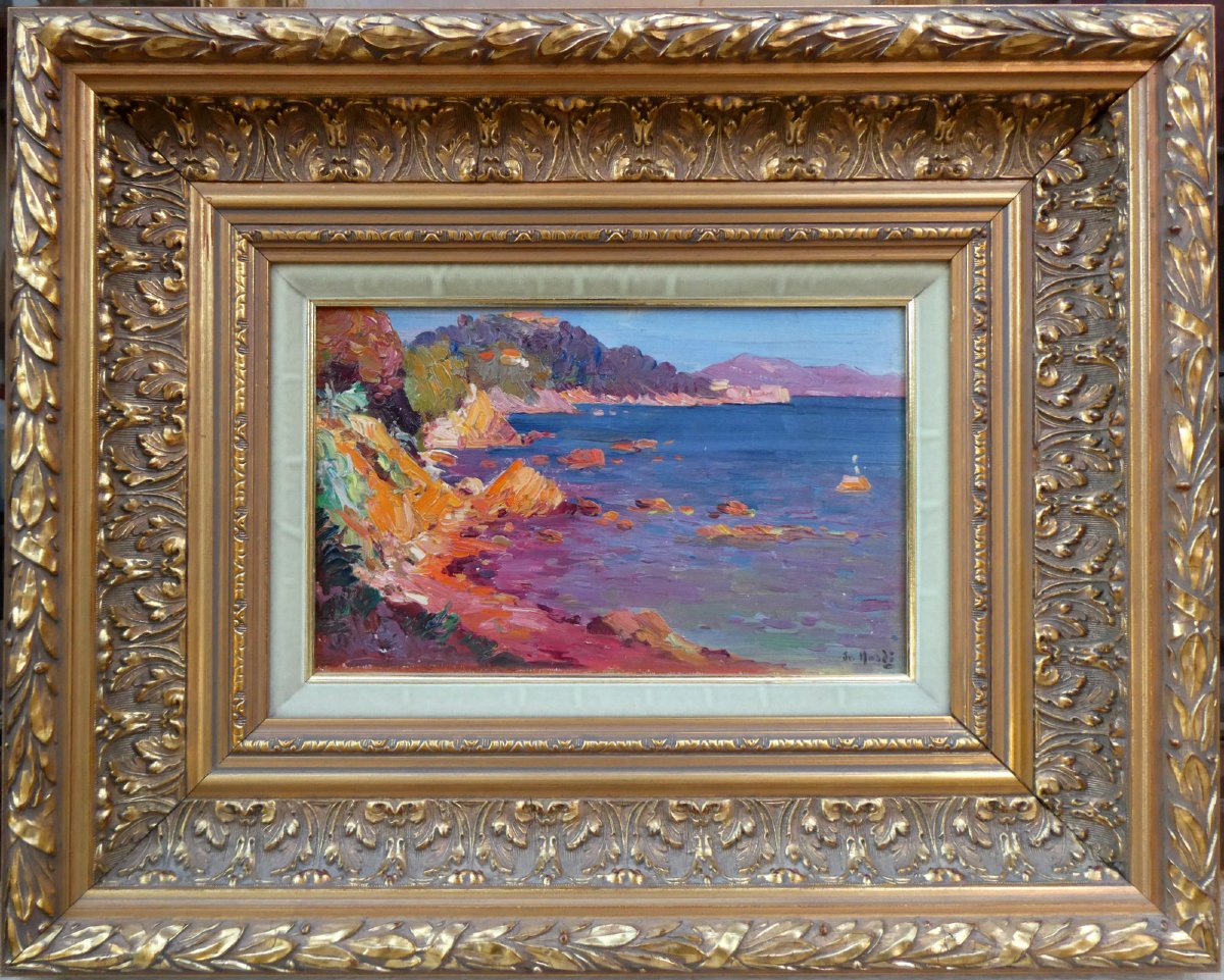François Nardi (1861–1936) Toulon, Seaside At Cap Brun-photo-2