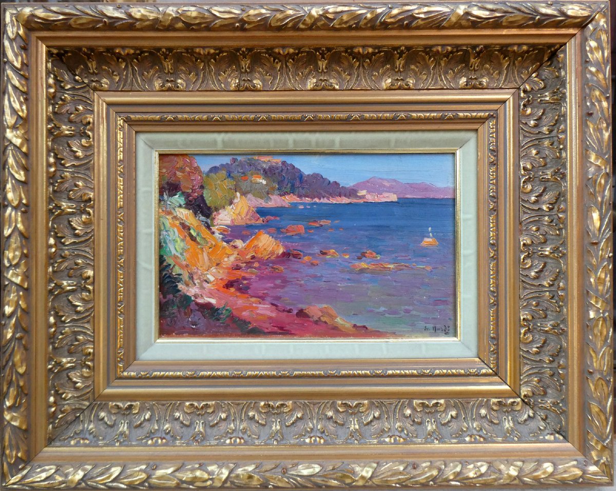 François Nardi (1861–1936) Toulon, Seaside At Cap Brun-photo-2