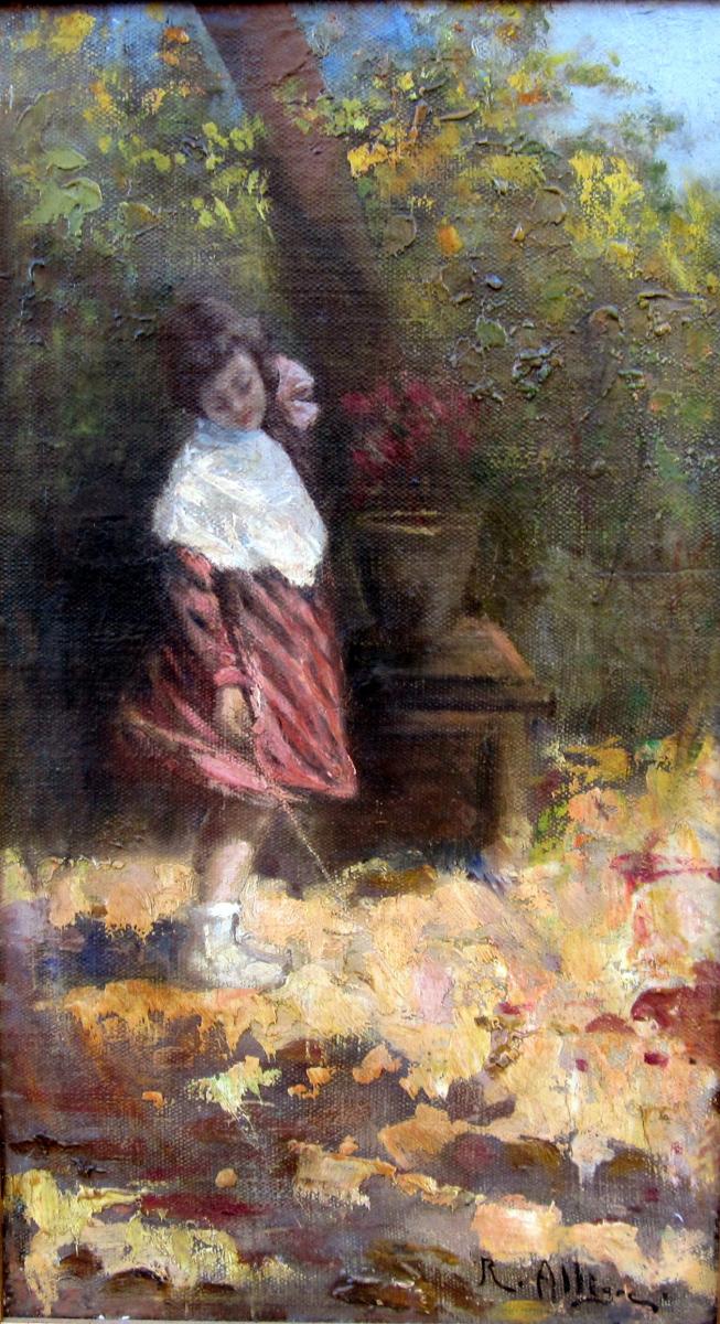 Raymond Allègre (1857-1933) Young Girl In The Garden