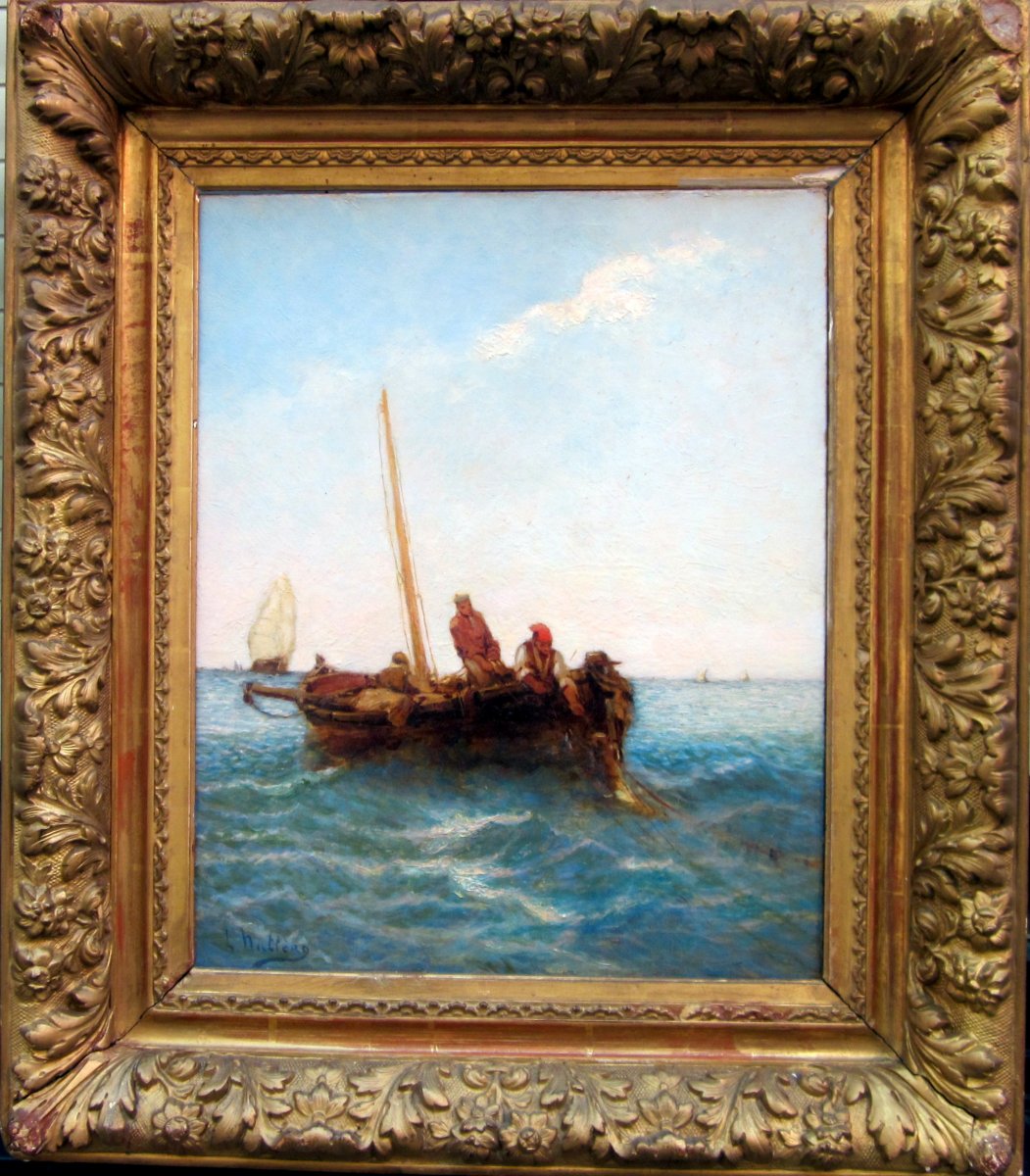 Louis Nattero (1870-1915) Pêcheurs En Haute Mer