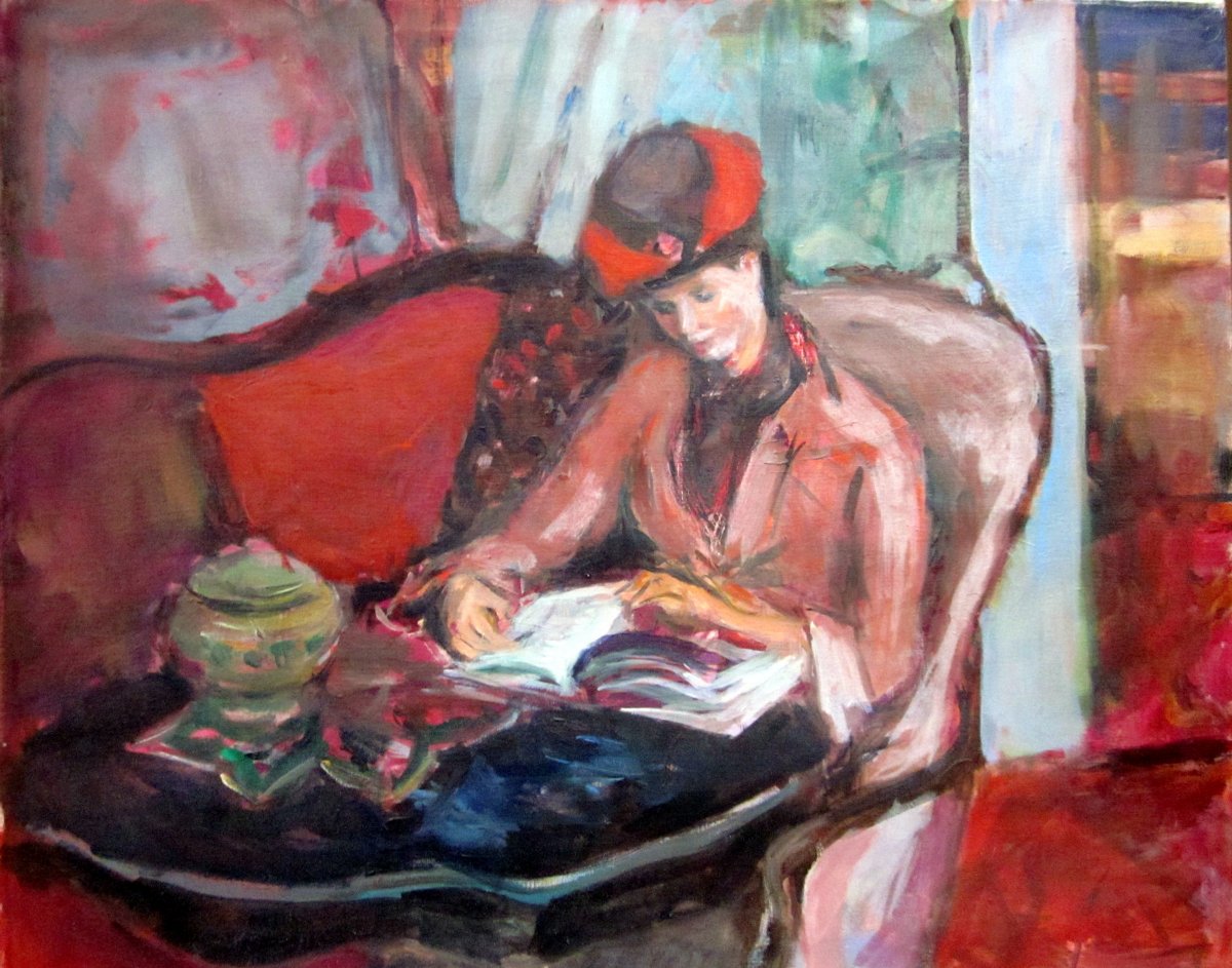 Pierre Cornu (1893-1896) Jeune Femme à La Lecture-photo-2