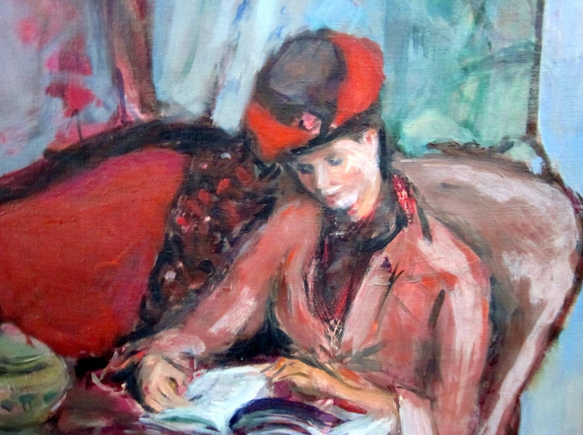 Pierre Cornu (1893-1896) Jeune Femme à La Lecture-photo-4