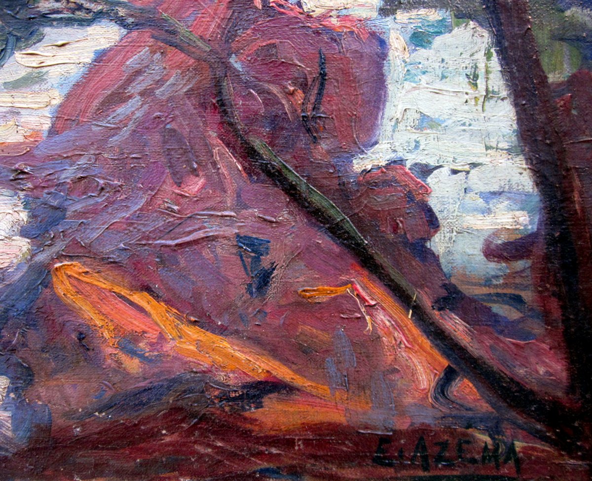 Ernest Azéma (1871-1917) Calanque Dans l'Estérel-photo-3