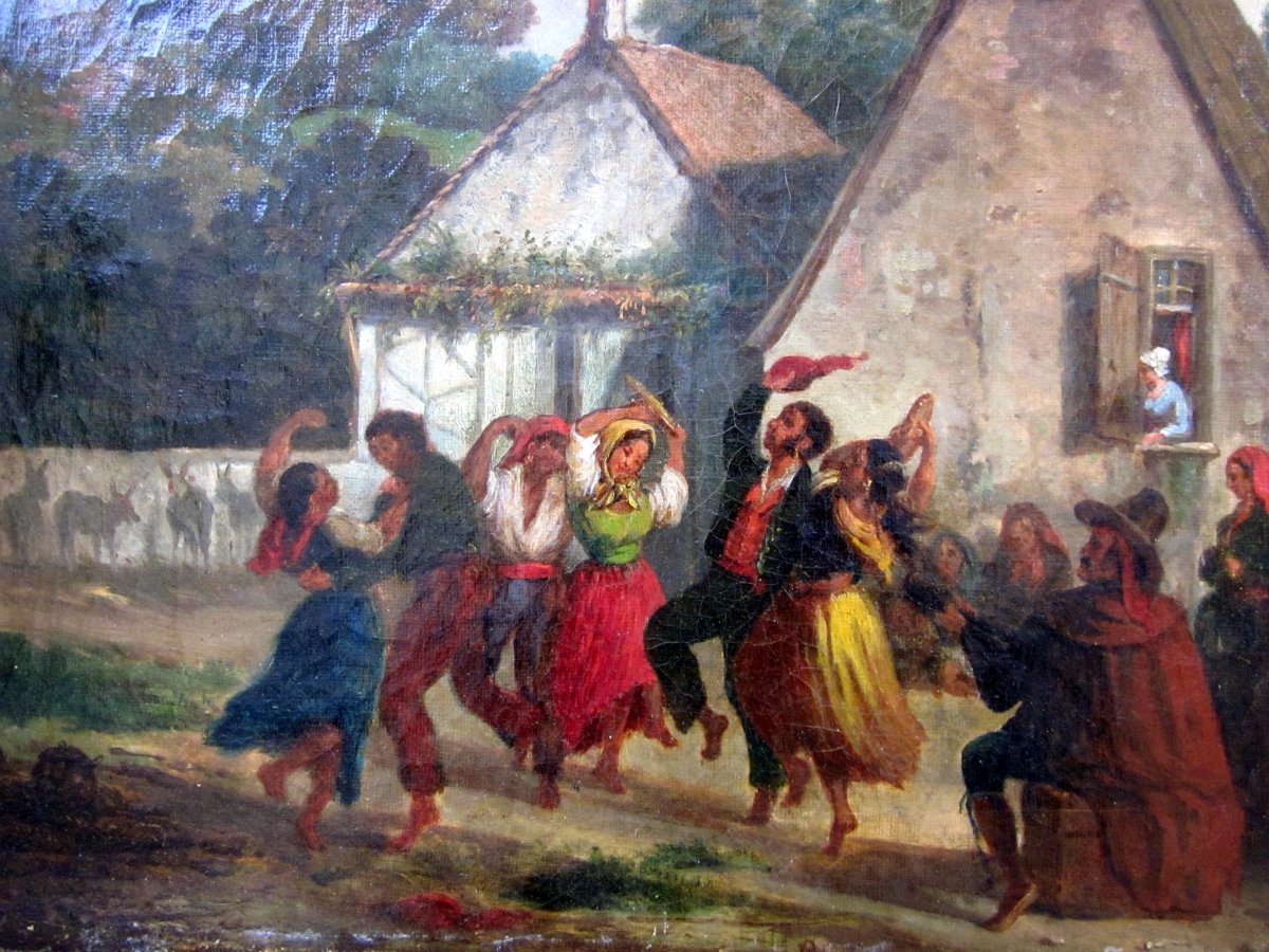 Eugénio Lucas Y Padilla (1817-1870) Danse Folklorique Espagnole-photo-2