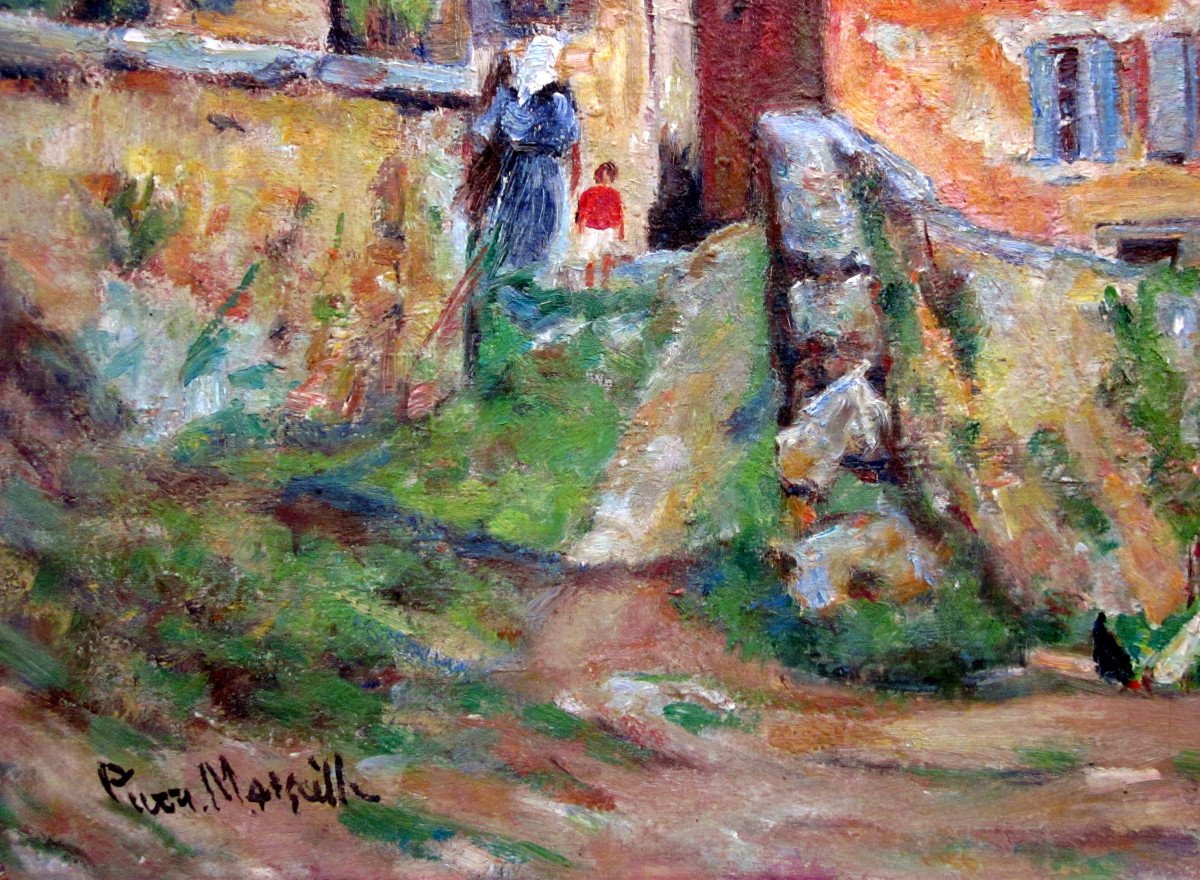 Pierre Marseille (1896-1980) Hameau En Haute Provence-photo-3