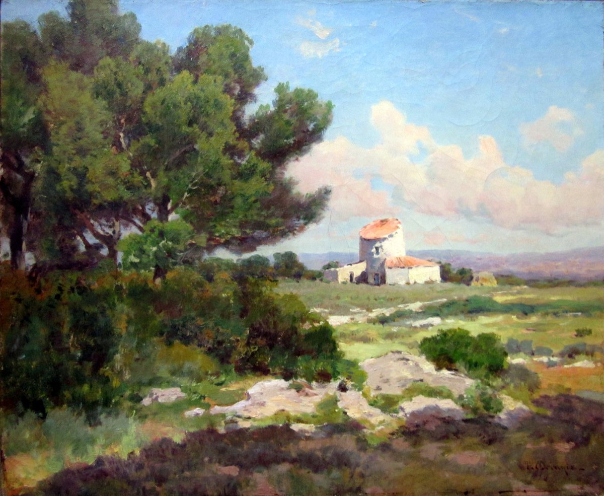 Théophile Décanis (1847-1917) Petit Mas (mazet) En Provence