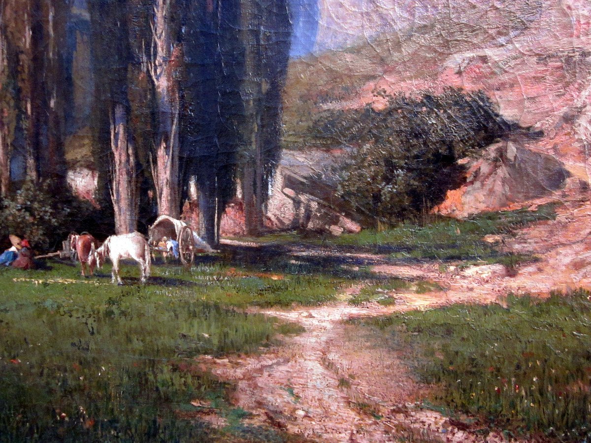 Louis Edouard Cauvin (1816-1900) Déjeuner Surl'herbe Dans Le Haut Var-photo-4