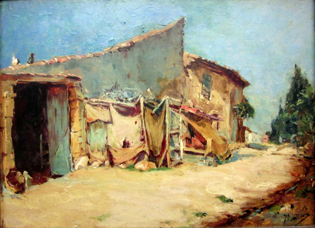 Joseph Milon (1868-1947) Old Farm In Aix En Provence